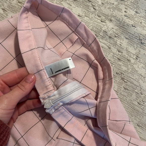 American Apparel Pink Grid Mini Skirt - Picture 3 of 3
